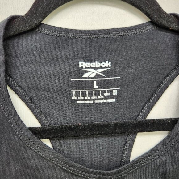 Reebok Womens Tank Top Size Large Black Performance Training Racerback Top - Picture 5 of 12